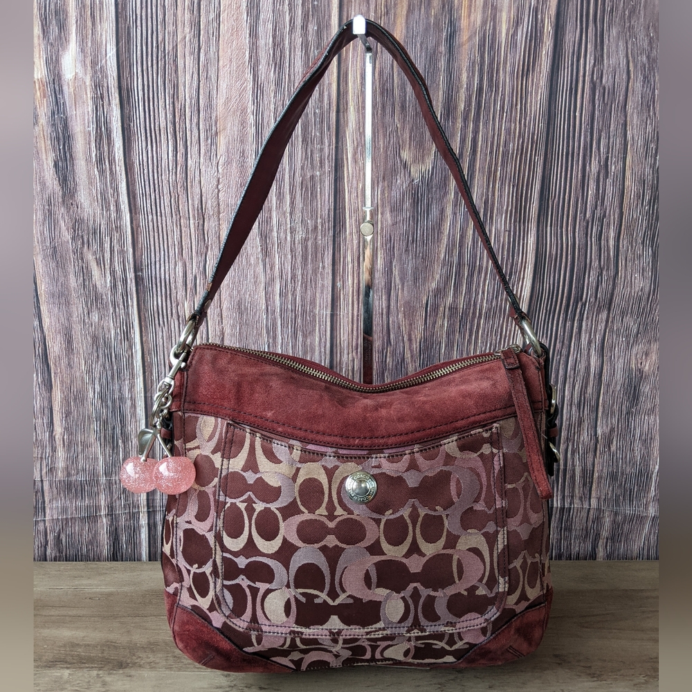 Coach Chelsea Optic Signature Logo Hobo Shoulder Bag, a vintage design originat
